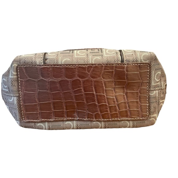 Liz Claiborne small canvas shoulder bag, beige and light brown - Picture 8 of 10